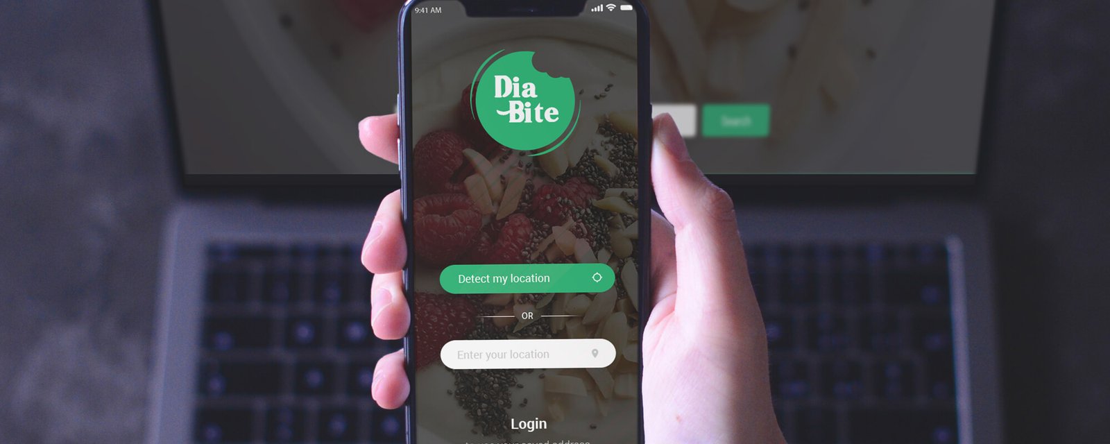 DiaBite mobile app screens