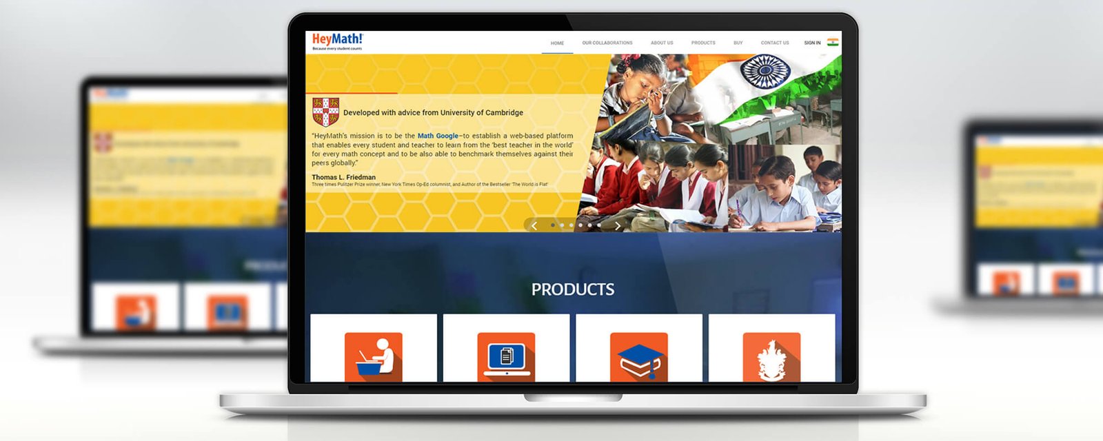 HeyMath platform on laptop
