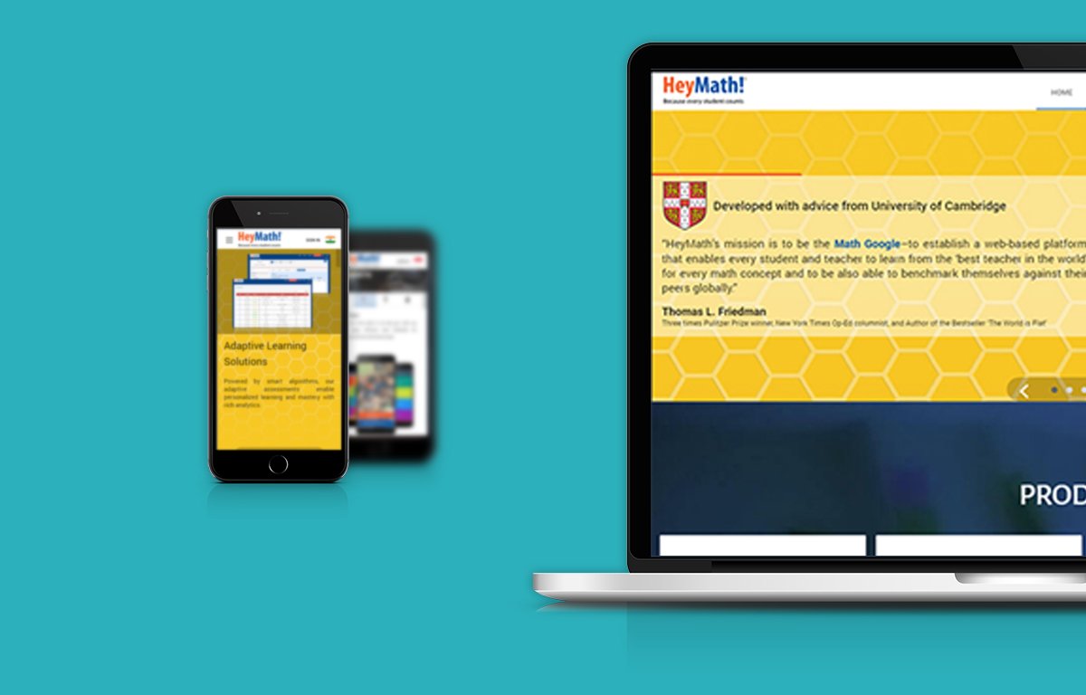 HeyMath mobile web responsive design