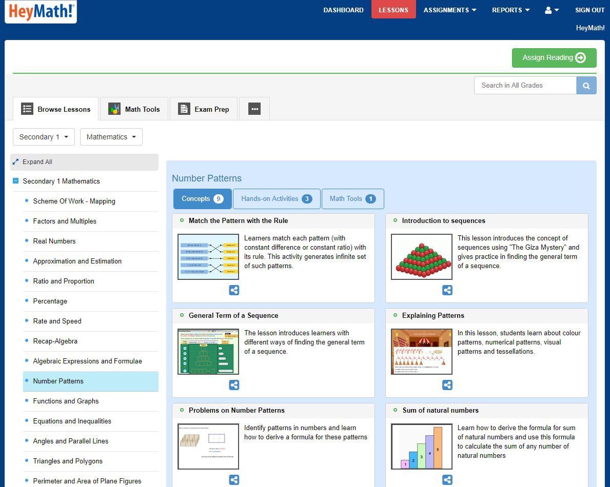 Lessons section of the Lumos dashboard